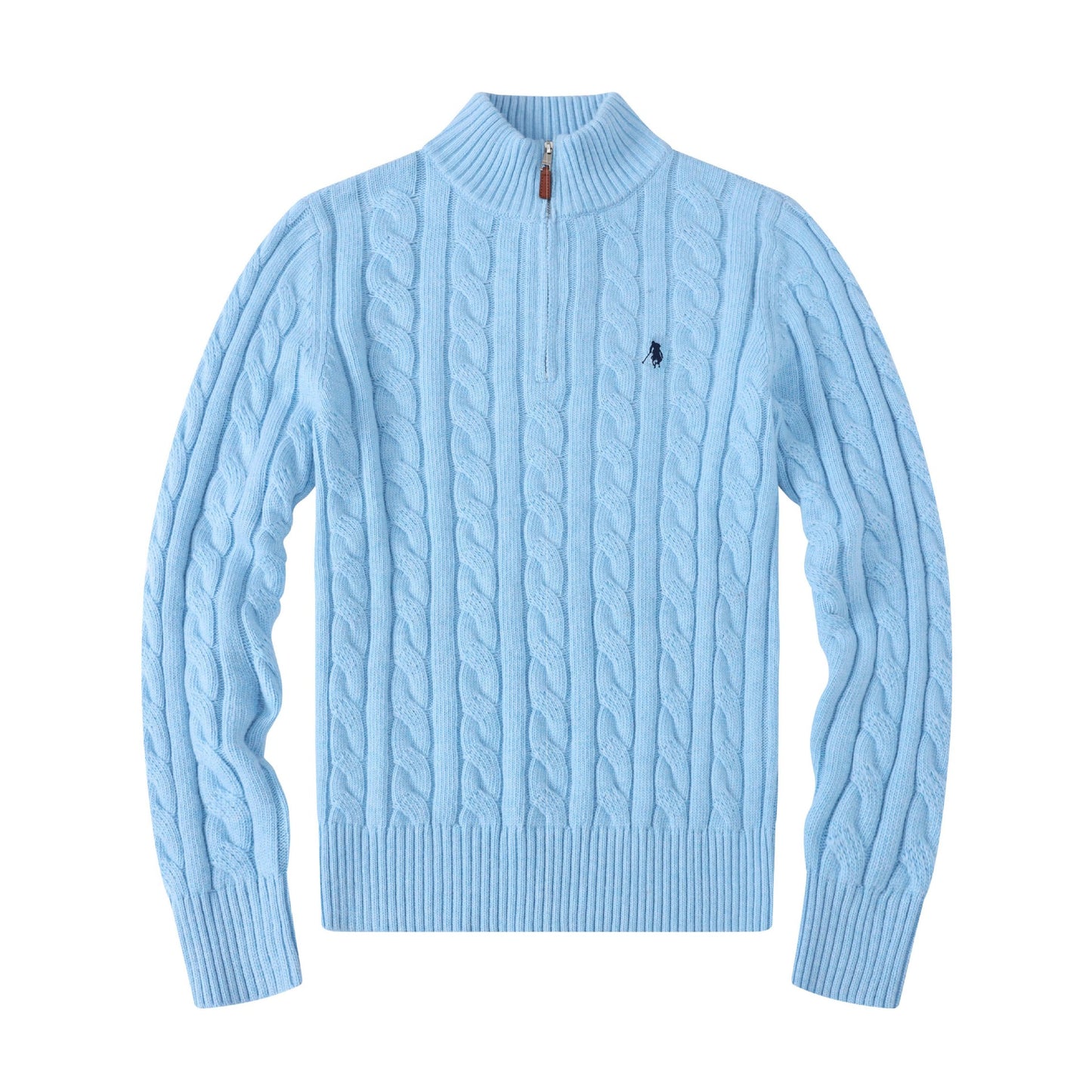 RL- 1/3 ZIP KNIT SWEATER