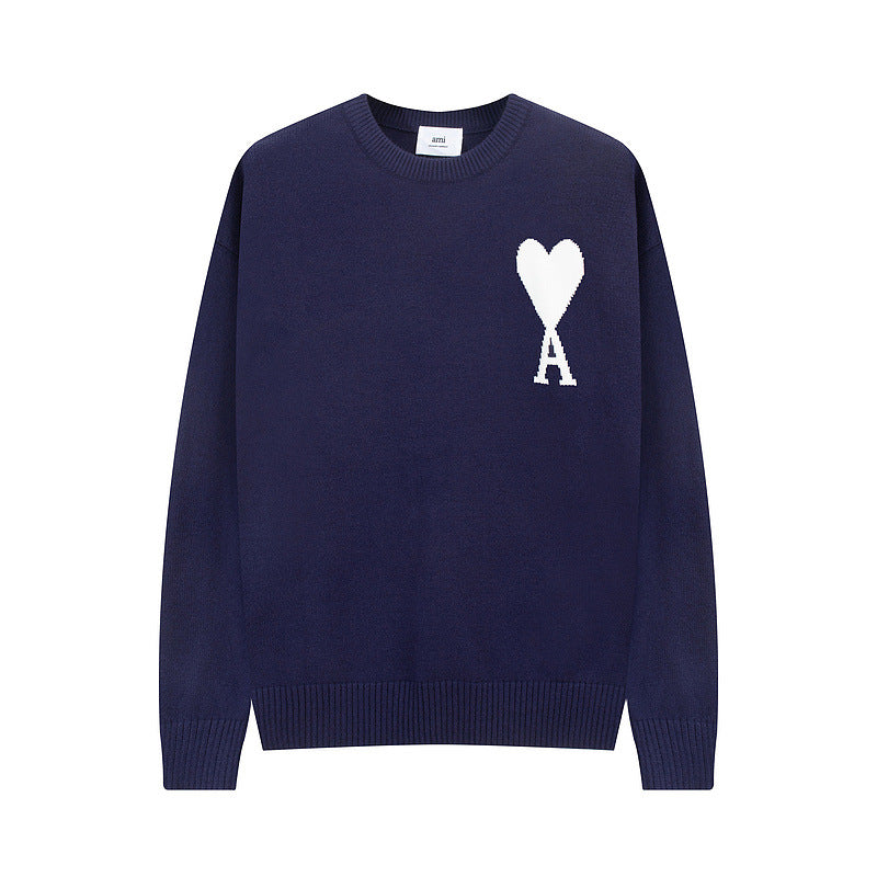 HEART-CREW NECK SWEATER
