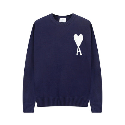 HEART-CREW NECK SWEATER