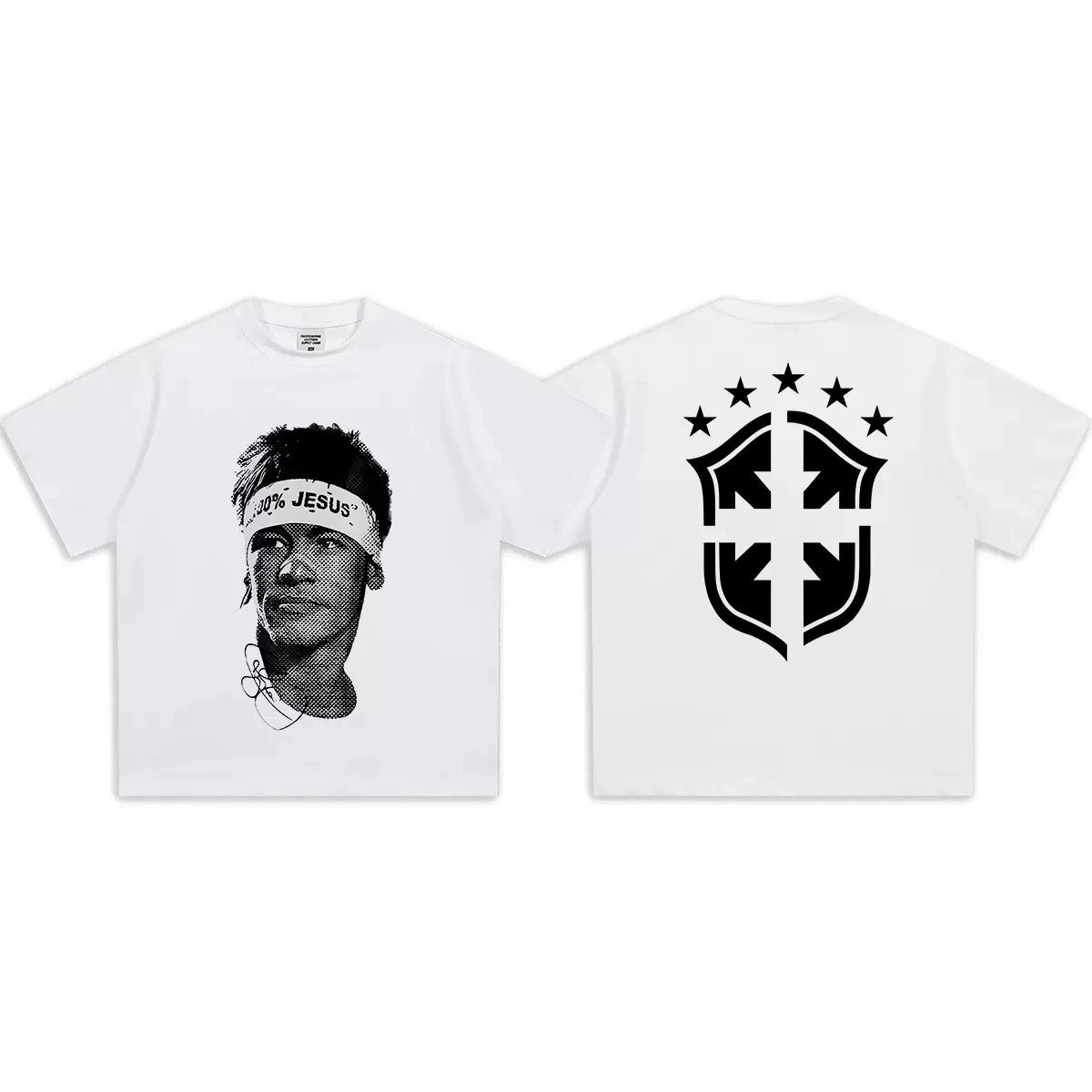 NEYMAR 100% JESUS GRAPHIC T-SHIRT