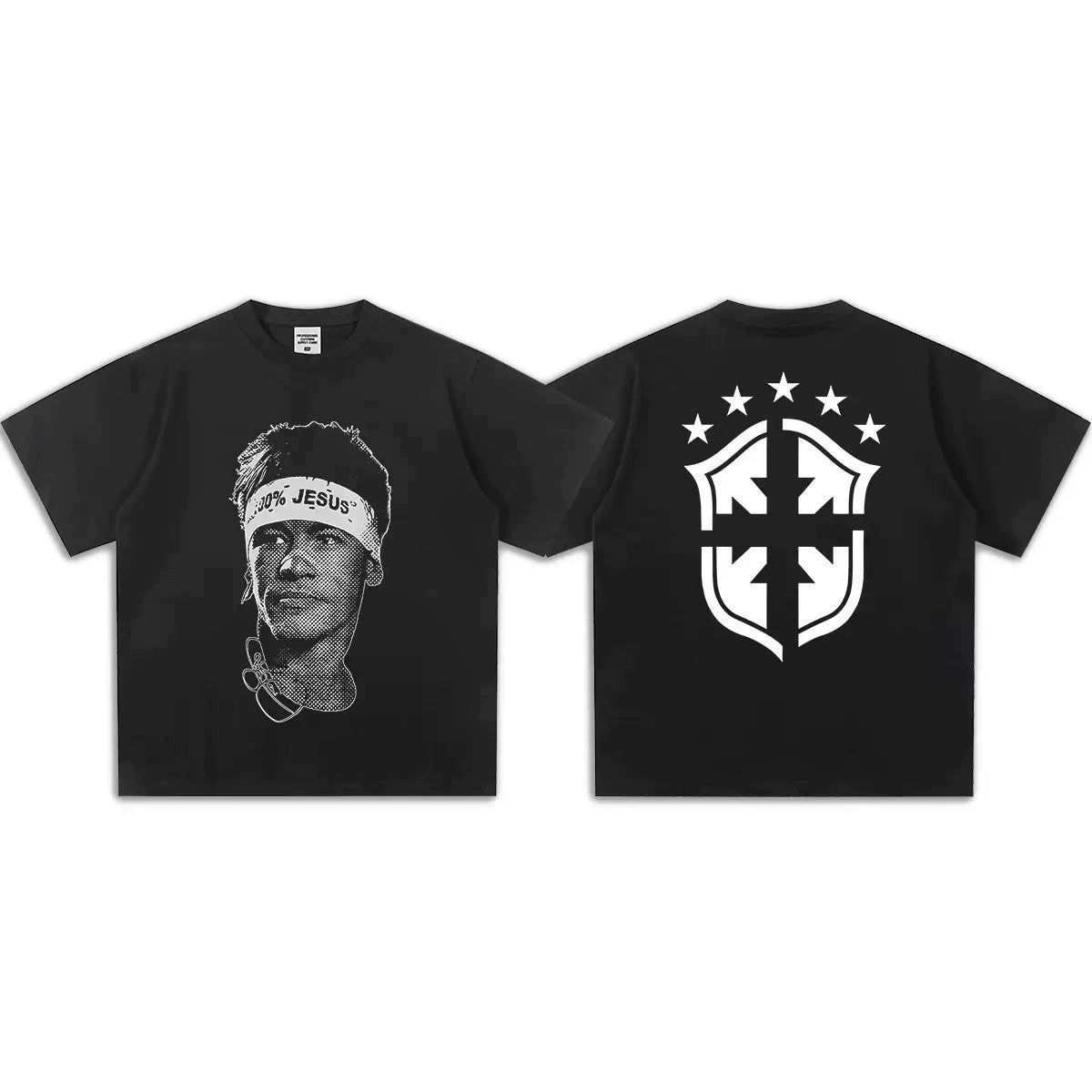 NEYMAR 100% JESUS GRAPHIC T-SHIRT