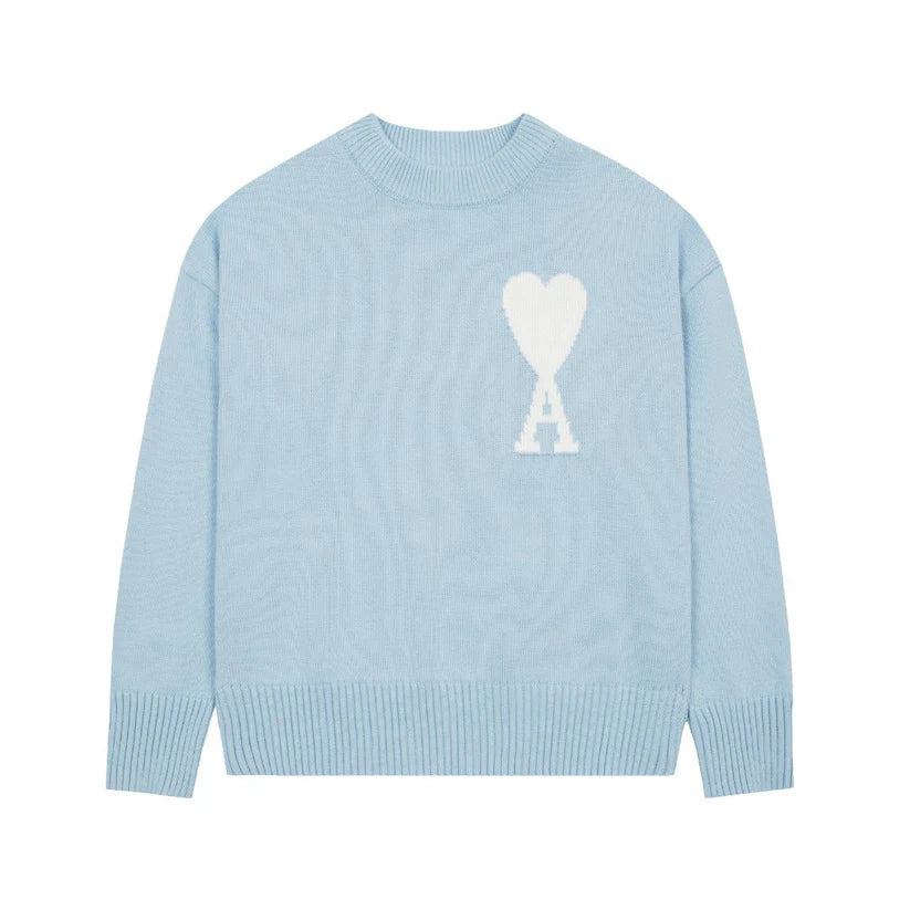 HEART-CREW NECK SWEATER