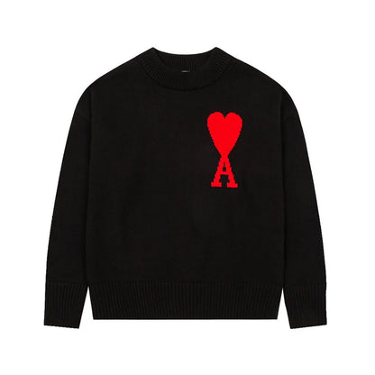 HEART-CREW NECK SWEATER