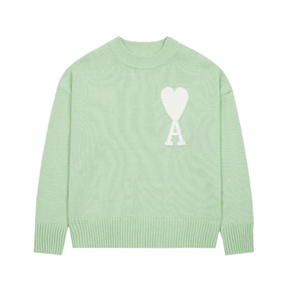 HEART-CREW NECK SWEATER