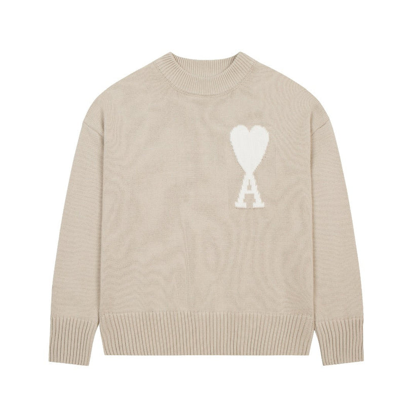 HEART-CREW NECK SWEATER